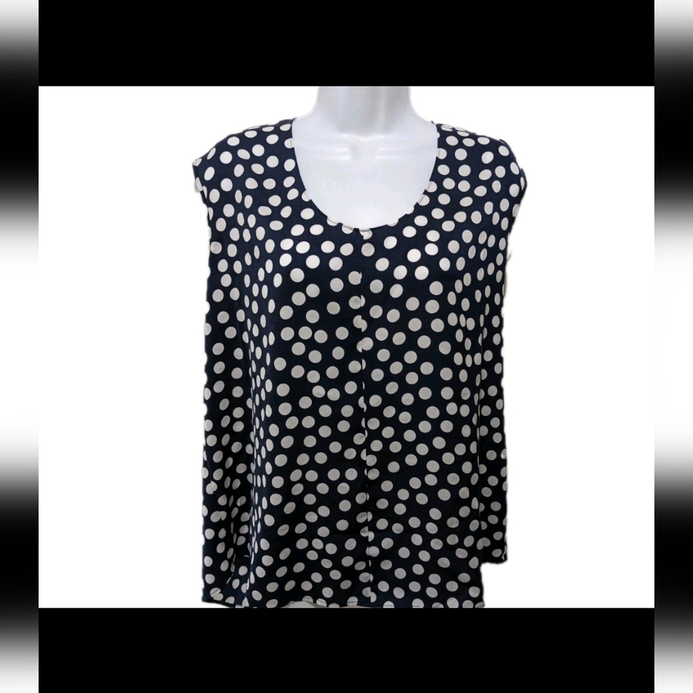 J Crew Polka Dot Blouse 16 Sleeveless Top Classic #swtr3